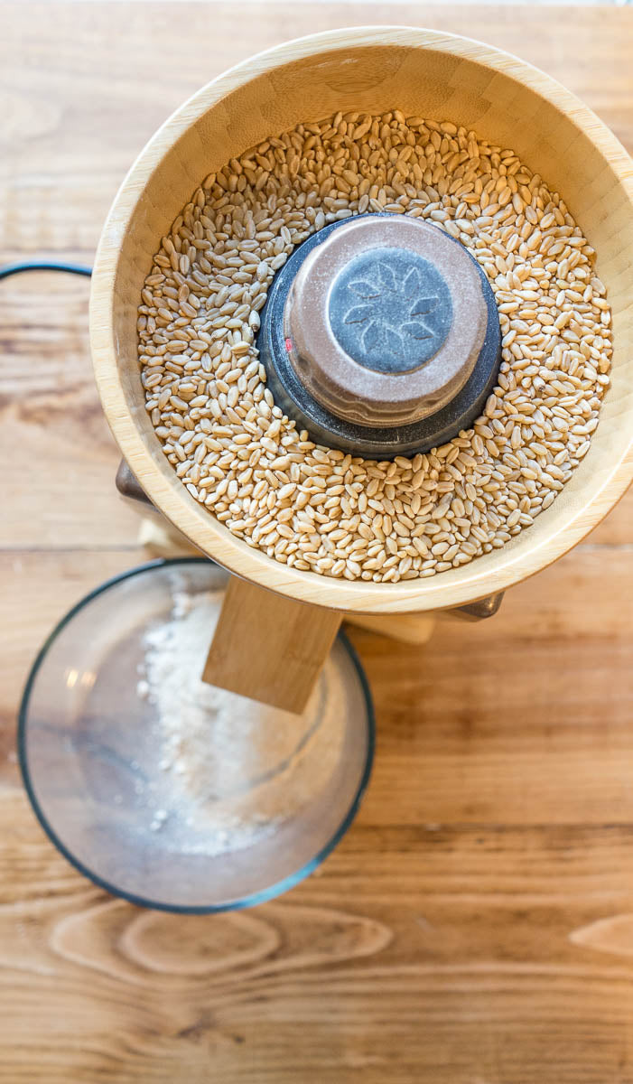 Grain Mill on wooden counter
